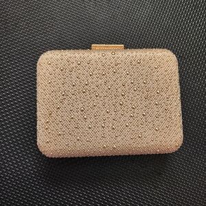 Chic Gold Studded Clutch